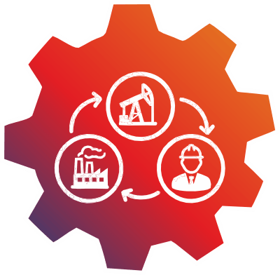 A circular industrial process, commonly used to illustrate concepts related to engineering, manufacturing, and energy production