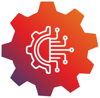 A stock icon commonly used to represent themes of technology, automation, and digital transformation