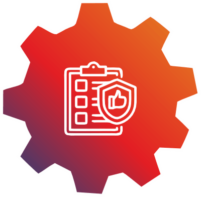 A vector illustration of a cyber policy framework icon