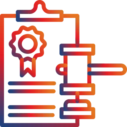 A gradient-style regulatory body icon vector