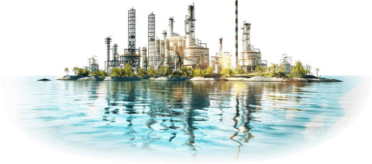 Petrochemical refinery factory